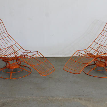 Pair-Mid-Century Modern Bottemiller  Siesta Chaise Lounge Chairs 