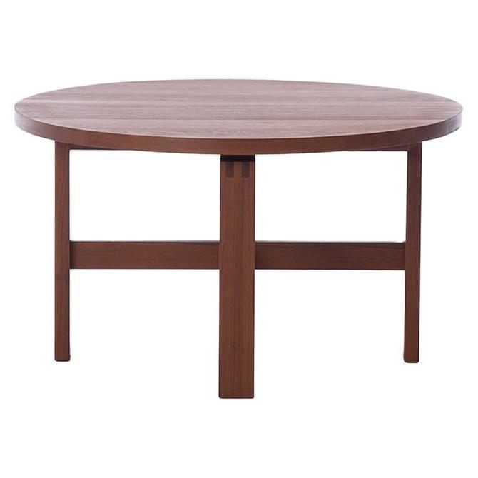 Scandinavian Modern Round Coffee or Occasional Table in Solid Teak