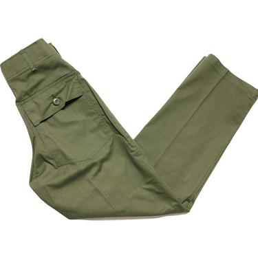 NEW Old Stock ~ Vintage 1970s US Army OG-507 Field Trousers / Pants ~ measure 25 x 28.5 ~ Post Vietnam War ~ 25 Waist ~ Fatigues 