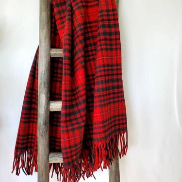 Vintage Pendleton Wool Plaid Blanket / Robe in a Bag 