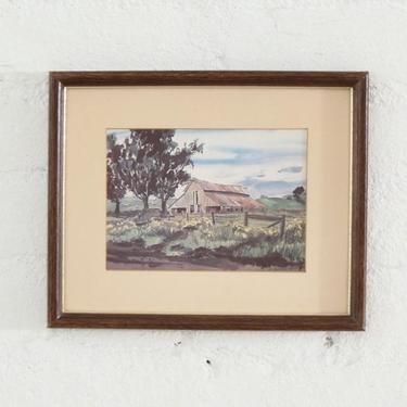 Framed Farmhouse Scene Print
