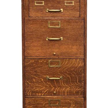 Vintage 1920’s Oak Filing Cabinet 