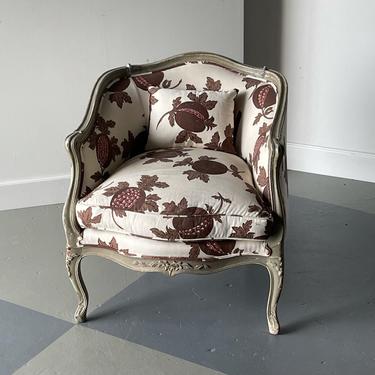 Raoul Textile Covered Louis XV Style Armchair
