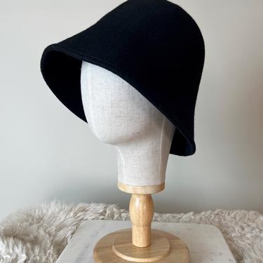 90’s Chico’s Cloche Hat | Oversized Cloche Hat | Vintage Wool Cloche Hat 