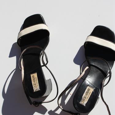 Black &amp; White Armani Sandals (36.5)