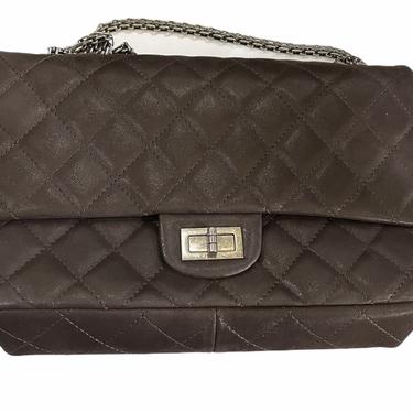CHANEL Re-Issue 2.55 Flap Bag Quilted Glossy Brown