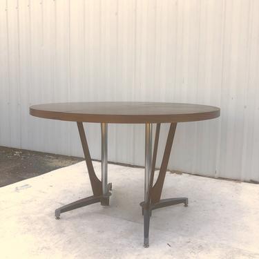 Mid Century Modern Laminate Dining Table &amp; 2 Leafs