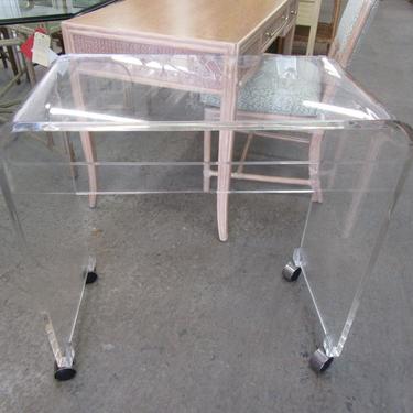 Waterfall Lucite Rolling Cart