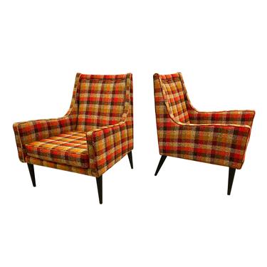Mid Century Modern Pair of Lounge Chairs Mccobb Style 