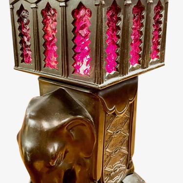 Art Deco Elephant Sculpture Lamp French 1930