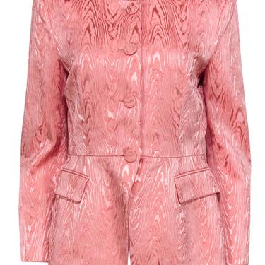 Veronica Beard - Pink Woodgrain Textured "Erin" Jacket Sz 10