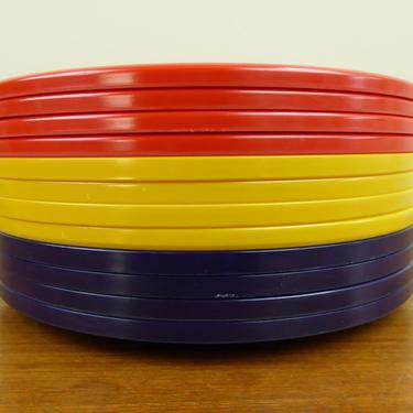 Vintage Ingrid Ltd Chicago Salad Plate(s) | Stax Stackable | 5 Colors | 7 7/8&amp;quot; Melamine Plates | Mod | 1970s 