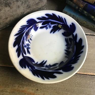 French Flow Blue Faïence Bowl, Indigo, Digoin, Opaque Porcelain, French Farmhouse, Farm Table 