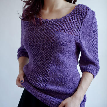 Purple Sweater 1980's S/M 