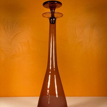 Purple Art Glass Decanter Model 561 by Wayne Husted for Blenko, Circa 1957 - *Please see notes on shipping before you purchase. 