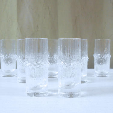 Set of 7 Iittala Niva Shot / Schnapps Glasses Designed by Tapio Wirkkala for Iittala, Finland 