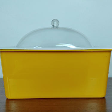 Mid Century Modern Hot Cold Acrylic Serving Dish 