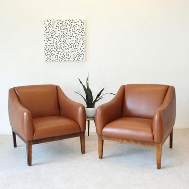 Mid Century Caramel Chair 