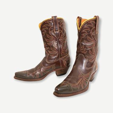 RARE Vintage 1950s ACME Custom Overstitched Cowboy Boots ~ men's 10 B / women's 11 1/2 ~ Western ~ Rockabilly 