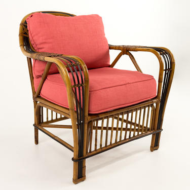 Mid-Century Modern Baker Style Rattan Chair