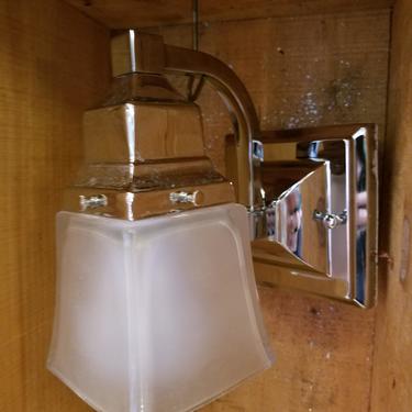 Contemporary Craftsman Style Chrome Sconce