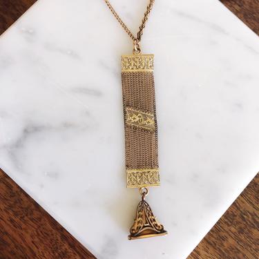 Antique Victorian Gold-Filled Chatelaine Necklace 