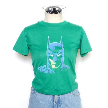 Vintage 90's Batman Teal Graphic T-Shirt Sz XS 