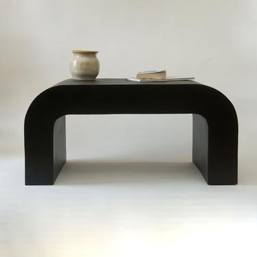Curved Coffee Table, Horseshoe Coffee Table, U shaped coffee table, Modern simple rounded table - Black 