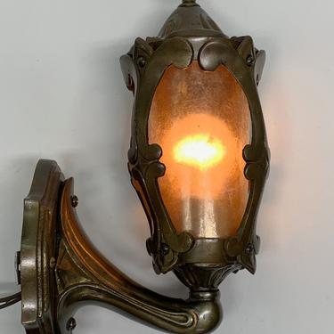 1920s Porch Sconce in Cast Bronze #2037  SHIPPING INCLUDED 