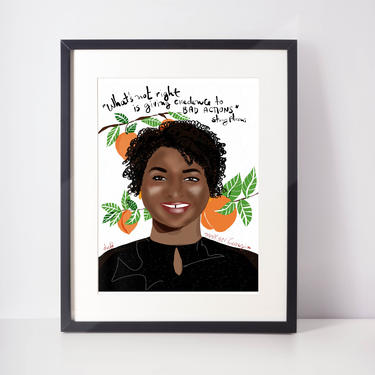 Stacey Abrams | Art Print | Girl Power decor | Feminist wall art 