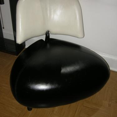 Pallone Chair Original 1980s Leather andChrome