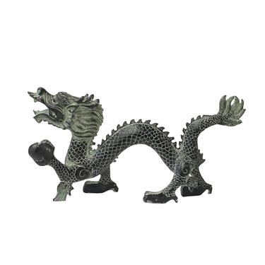 Small Chinese Oriental Green Bronze-ware Home Decor Dragon Display ws1451BE 