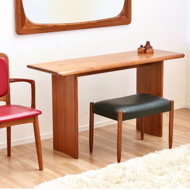 Danish Modern Teak Entryway Console Table/Vanity Desk by Vejle Stole Mobelfabrik 