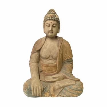 Large Chinese Rustic Wood Sitting Meditation Buddha Statue ws1539E 