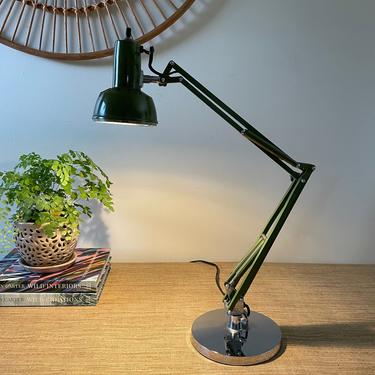 Vintage Desk Lamp - Guild Selections by Electrix Desk Lamp - Articulating Desk Light - Adjustable Desk Lamp - Industrial Lamp Avocado Green 