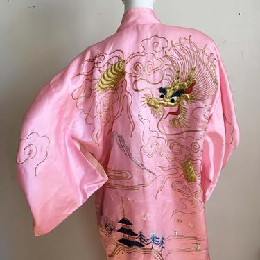 1950s Cotton Candy Dragon Robe