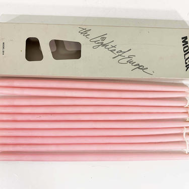 Vintage Candles Tiny Tapers Powder Baby Pink Retro Home Decor Mid-Century Scandinavian Molca Taper Candle Netherlands / MM NOS 