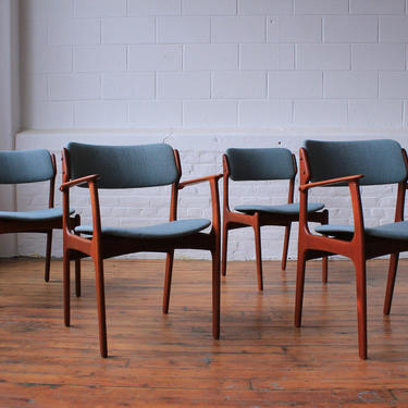 Set of 4 Erik Buch Chairs, Two no. 49 and Two no.50 