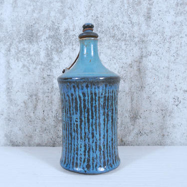 Ruth Gowdy McKinley Signed Studio Pottery Bottle with Stopper 