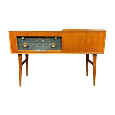 Vintage Scandinavian Mid Century Modern Teak Stereo Cabinet by Phillips 