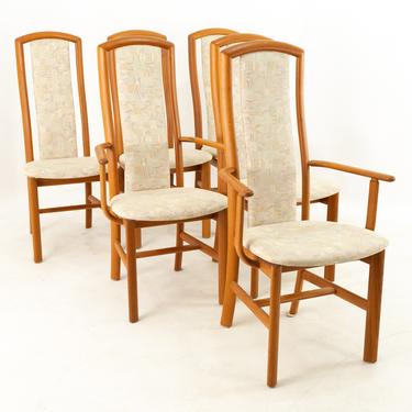 Skovby Mobelfabrik Mid Century Teak Highback Dining Chairs - Set of 6 - mcm 