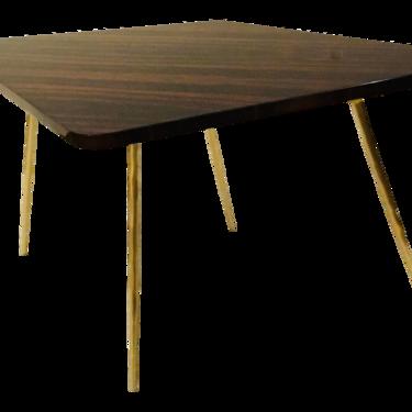 Caracole Signature Modern Macassar Ebony Lacquer and Textured Brass the Trilogy Side Table