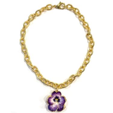 The Pink Reef amethyst pansy necklace