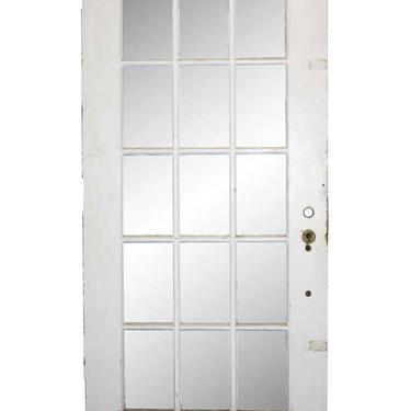 Antique 15 Lite White Wood French Door 83.5 x 37.875