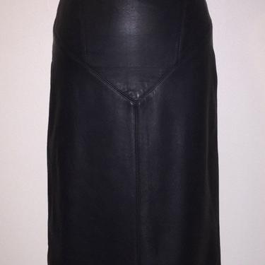 Axis Charcoal Leather High-Waist Skirt - Sale Does Not Apply 
