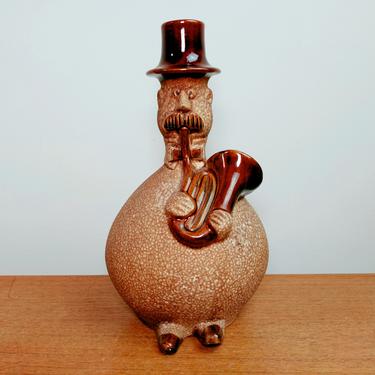 Vintage Royal Haegar | French Horn Toe Tapper Bottle Vase Decanter | 1970s 