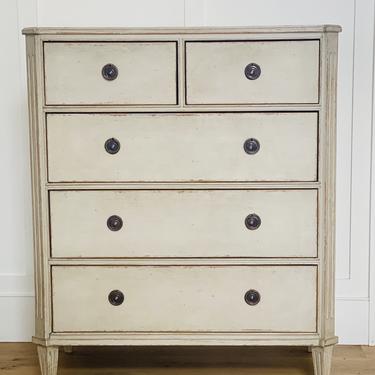 Swedish White Painted Chest of Drawers