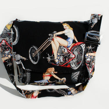 Motorcycle Pinups  Messenger Bag 
