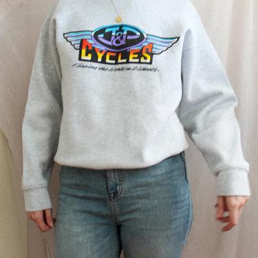 Vintage Sweatshirt/ Cycle Sweater/ Vintage Motorcycle Sweatshirt/ Oversized/ Large 