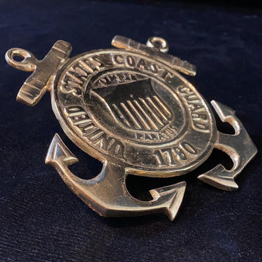 Plaque Emblem - Brass - United States Coast Guard